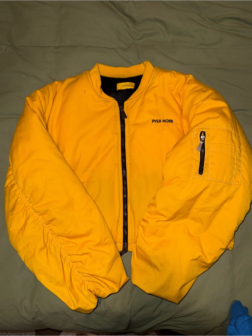 Pyer Moss Bright Yellow Bomber Jacket